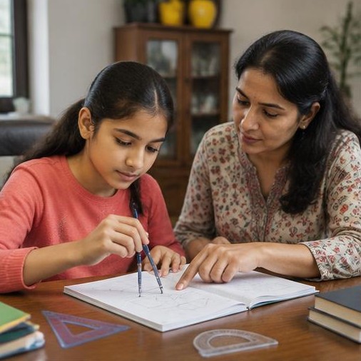 Illustrative Class 8 Tuition learning scene